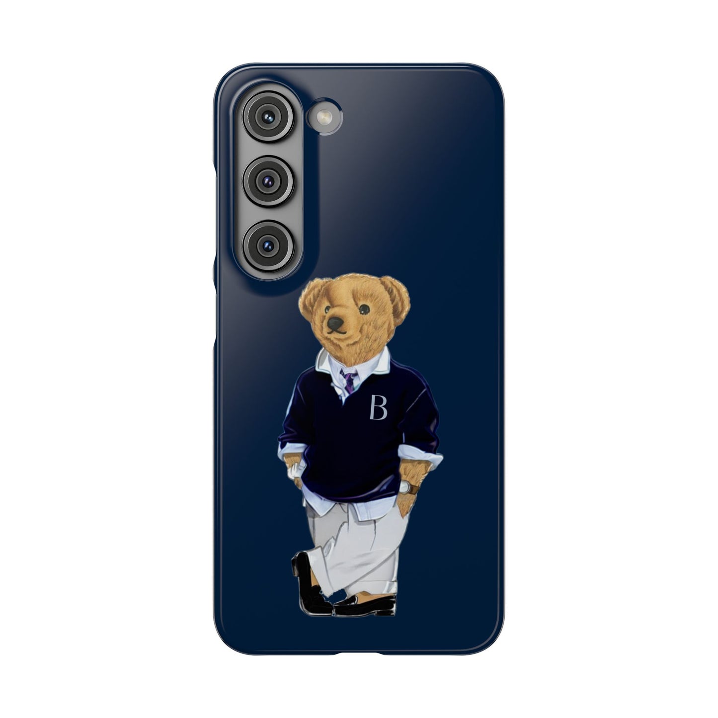 Dark Blue Bear Snap Case – Bold & Stylish