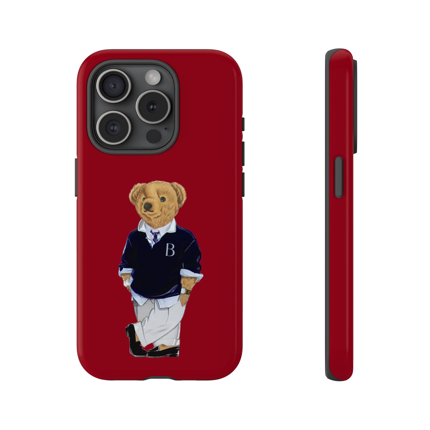 Red Bear Though Phone Case