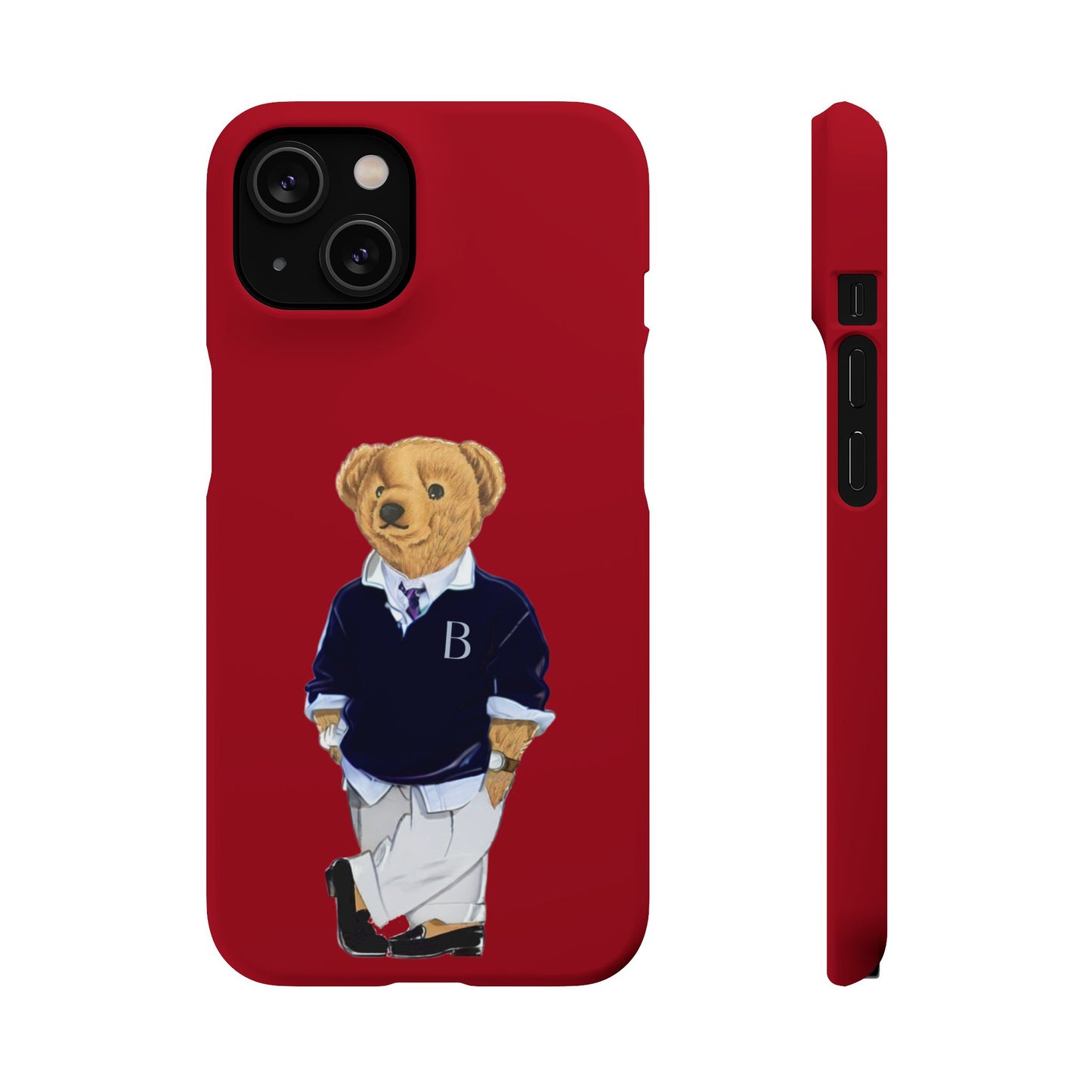 Red Bear Snap Case – Bold & Stylish