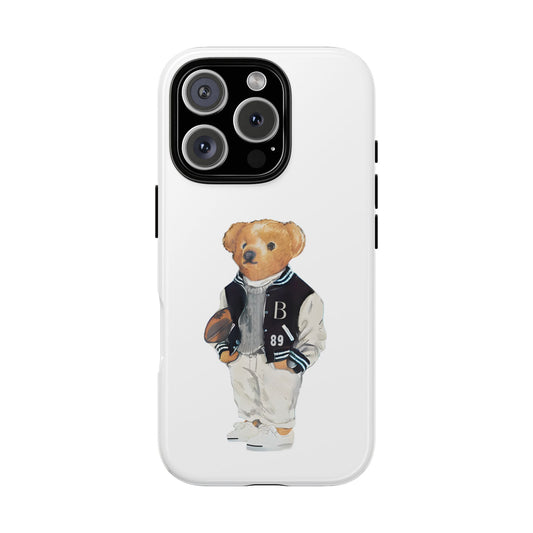 White Tough Bear Phone Case