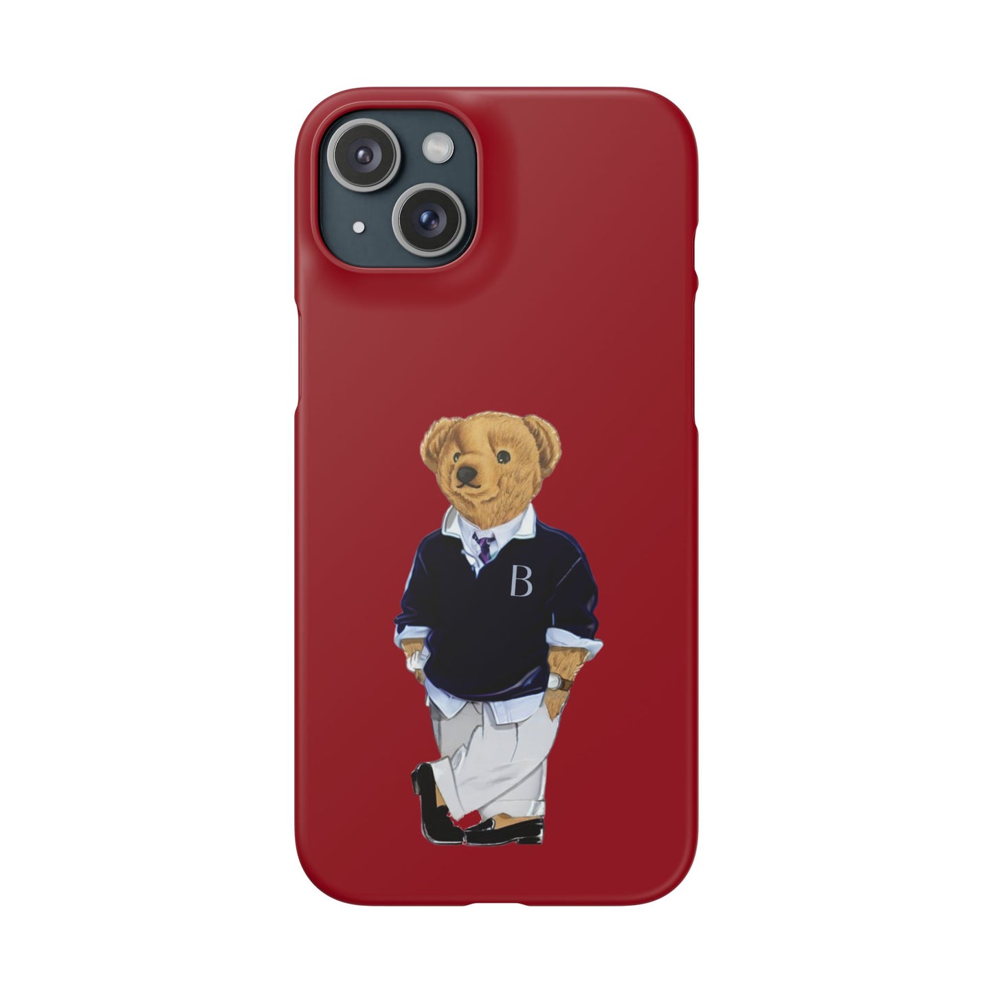 Red Bear Snap Case – Bold & Stylish