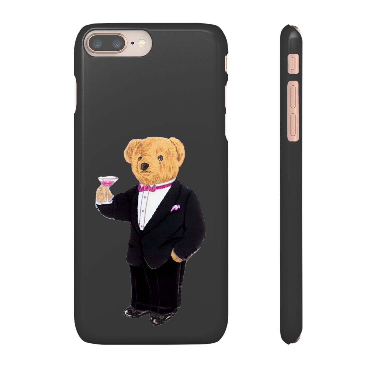 Light Black Bear Snap Case – Bold & Stylish