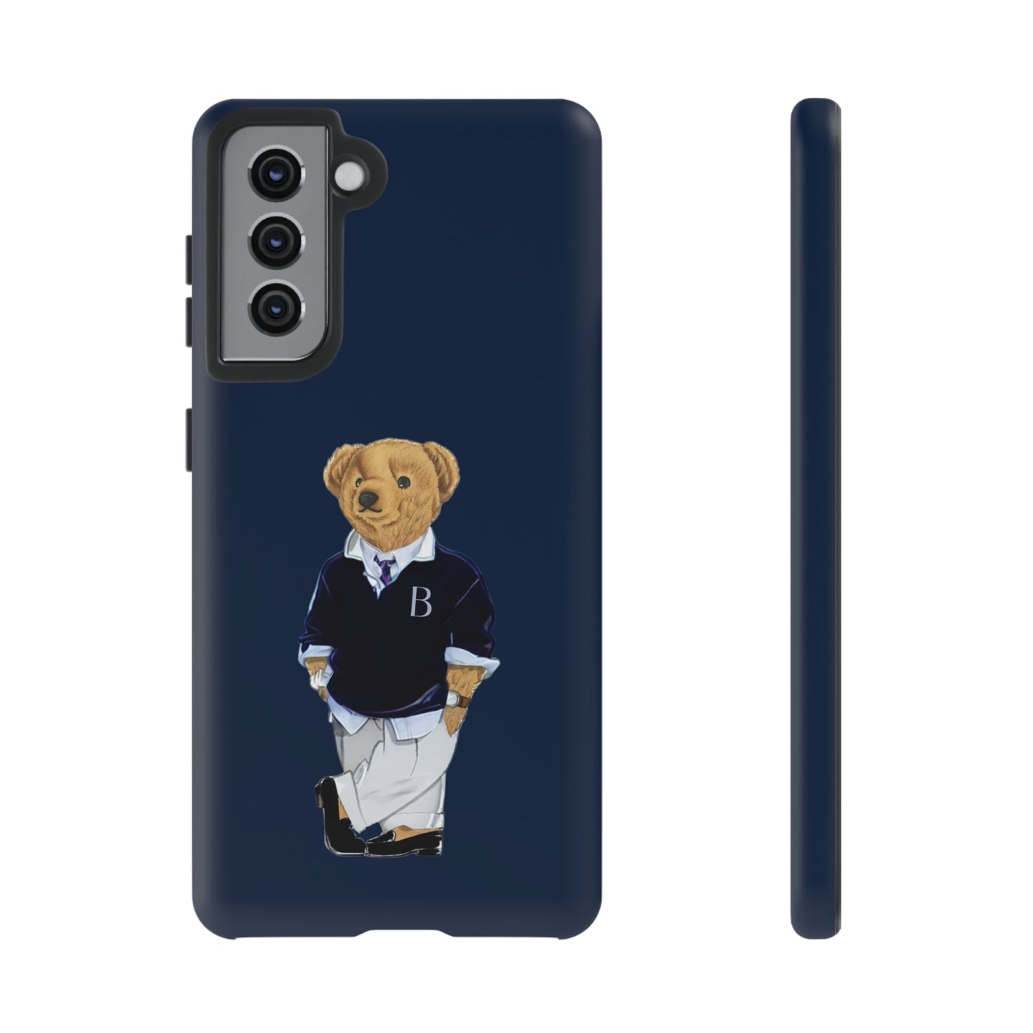 Dark Blue Bear Though Phone Case