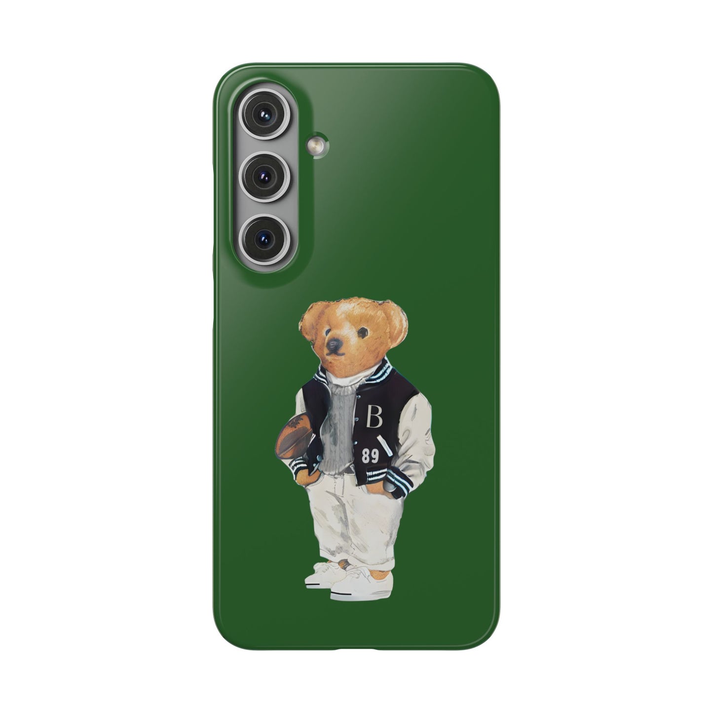 Dark Green Bear Snap Case – Bold & Stylish