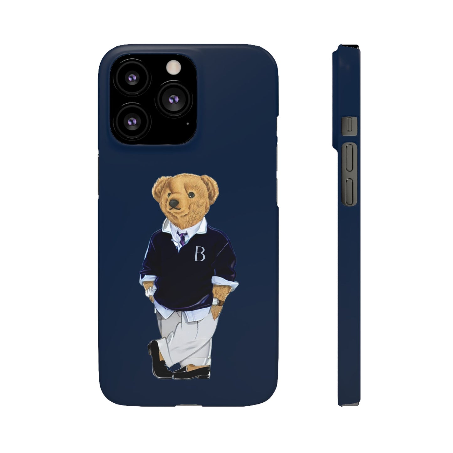 Dark Blue Bear Snap Case – Bold & Stylish