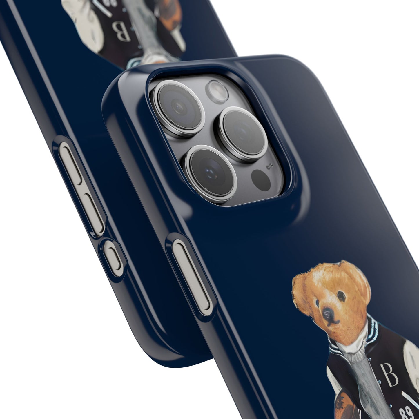 Dark Blue Bear Snap Case – Bold & Stylish