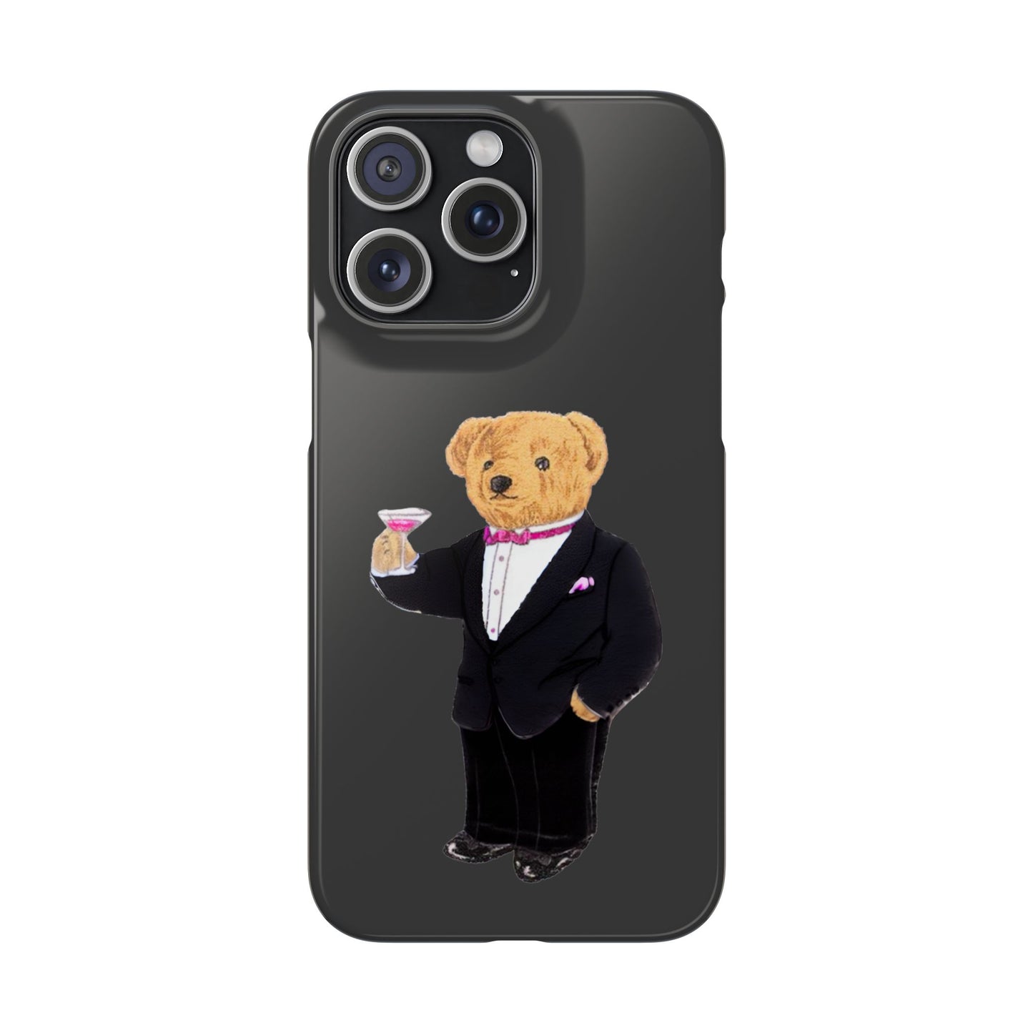 Light Black Bear Snap Case – Bold & Stylish