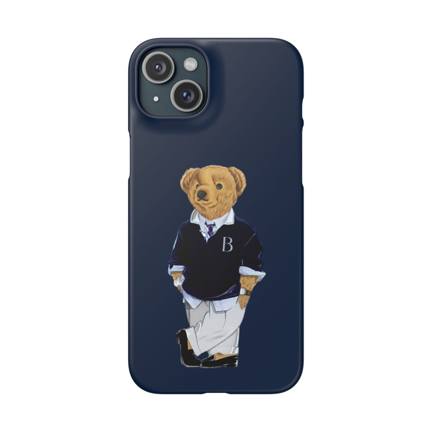 Dark Blue Bear Snap Case – Bold & Stylish