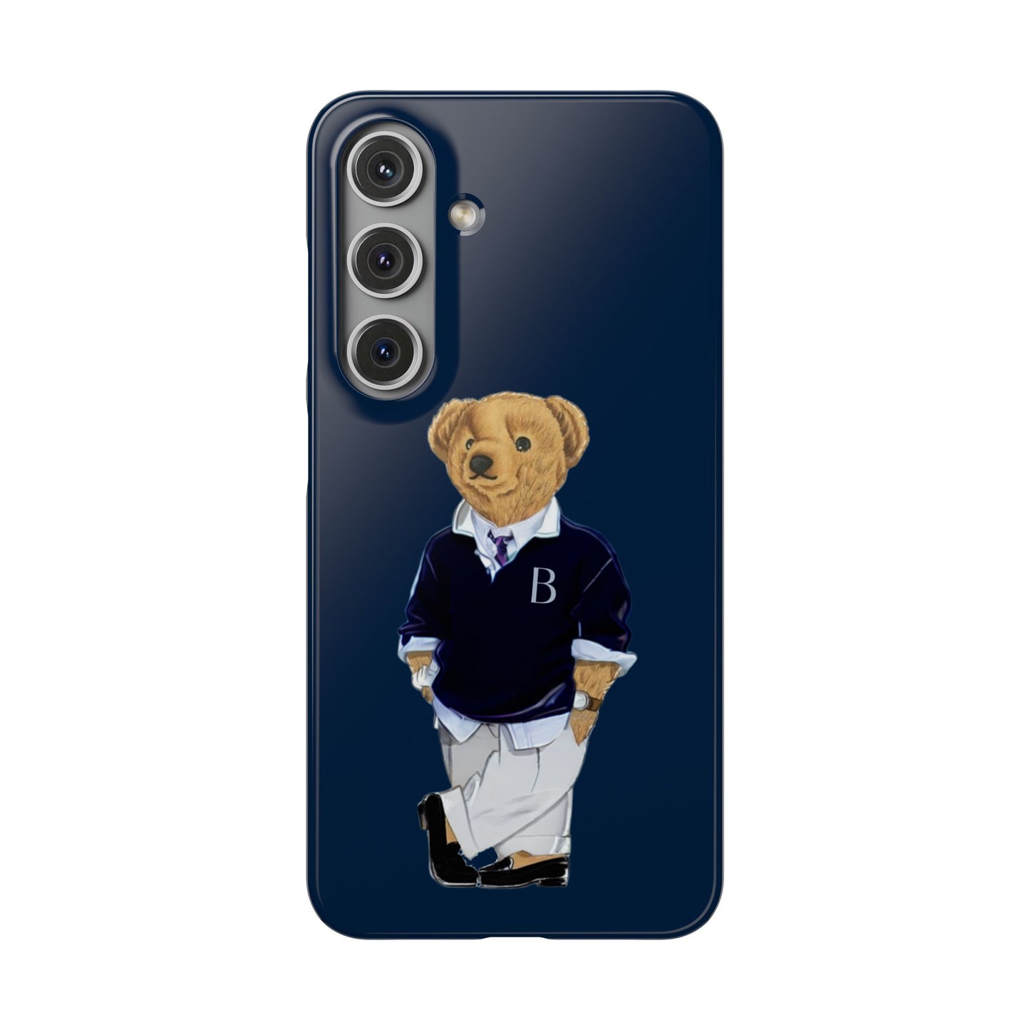 Dark Blue Bear Snap Case – Bold & Stylish