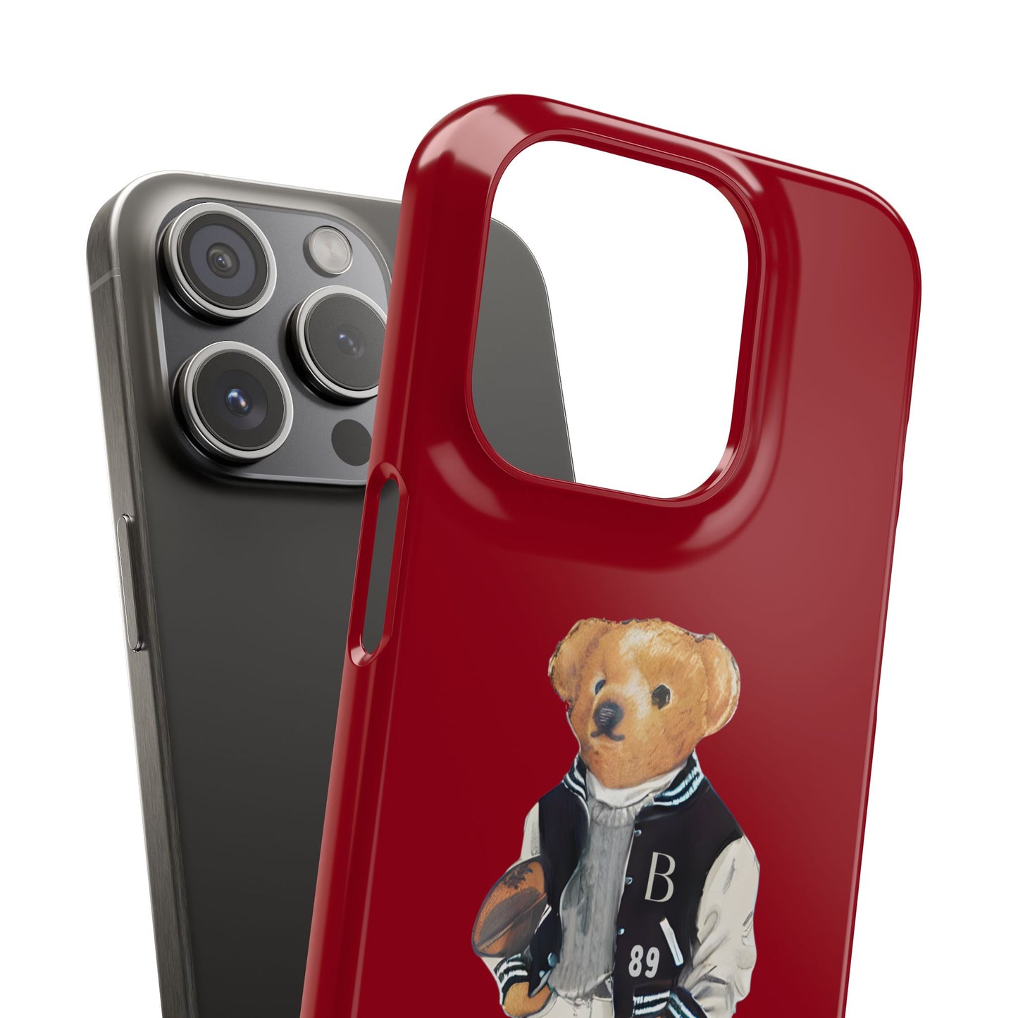 Red Bear Snap Case – Bold & Stylish