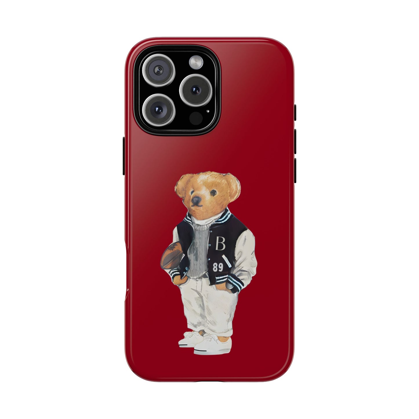 Red Tough Bear Phone Case