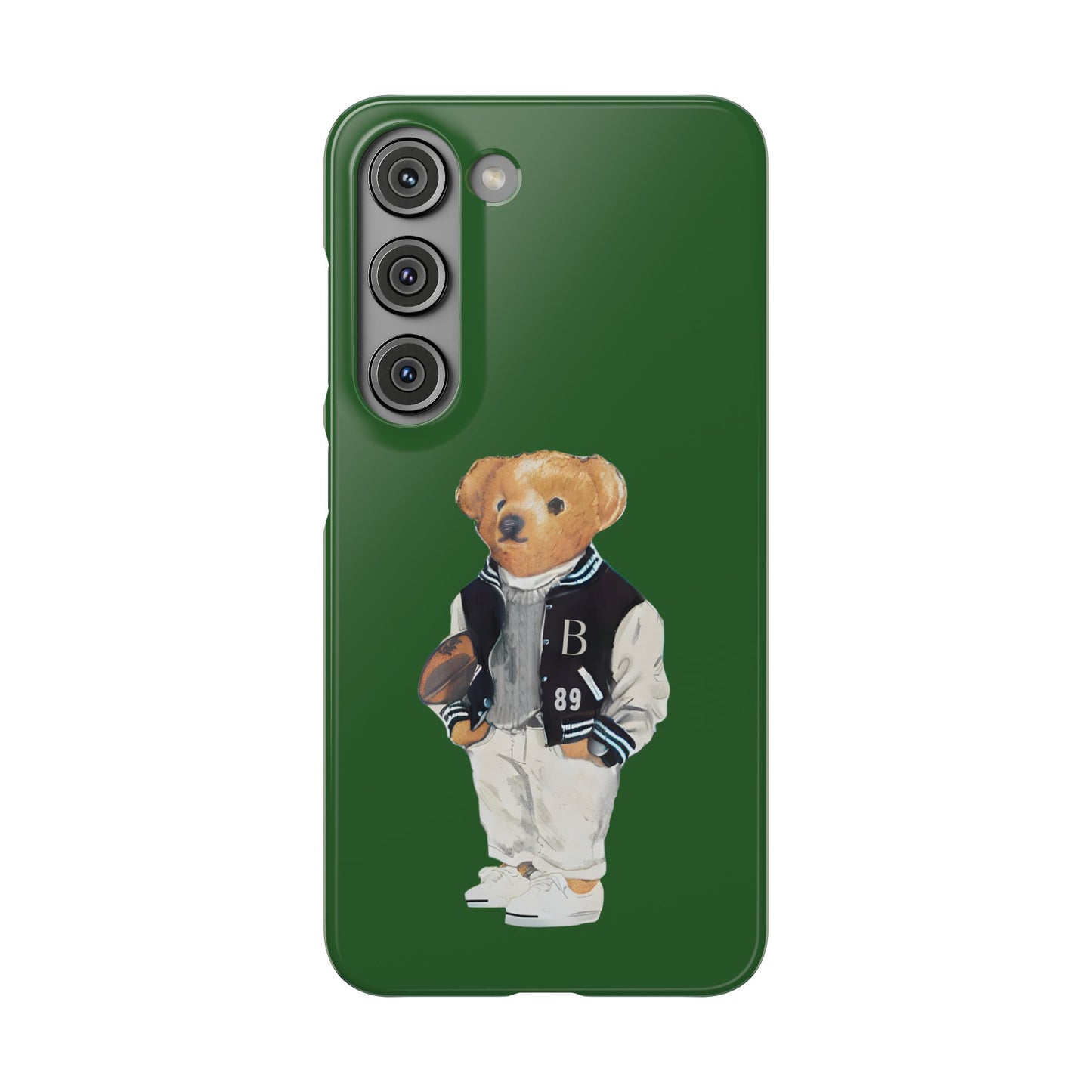 Dark Green Bear Snap Case – Bold & Stylish