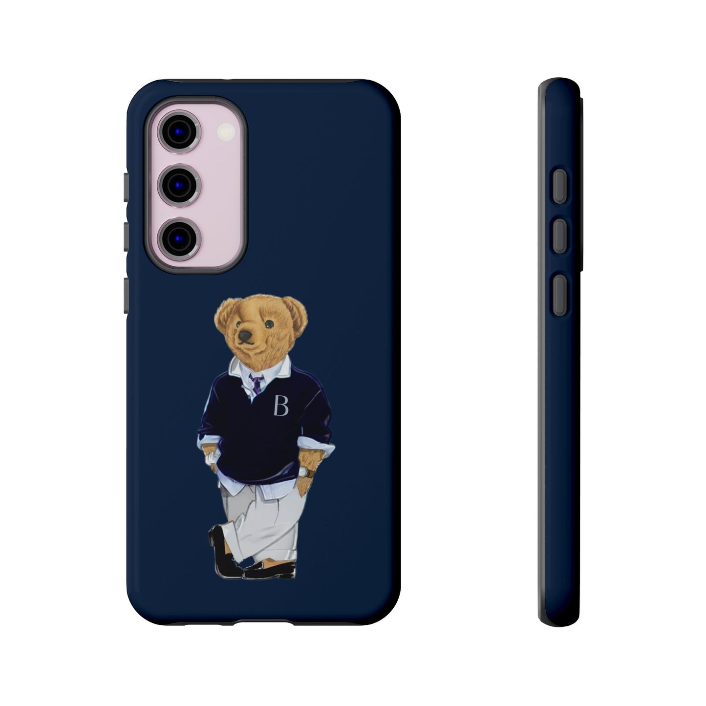 Dark Blue Bear Though Phone Case