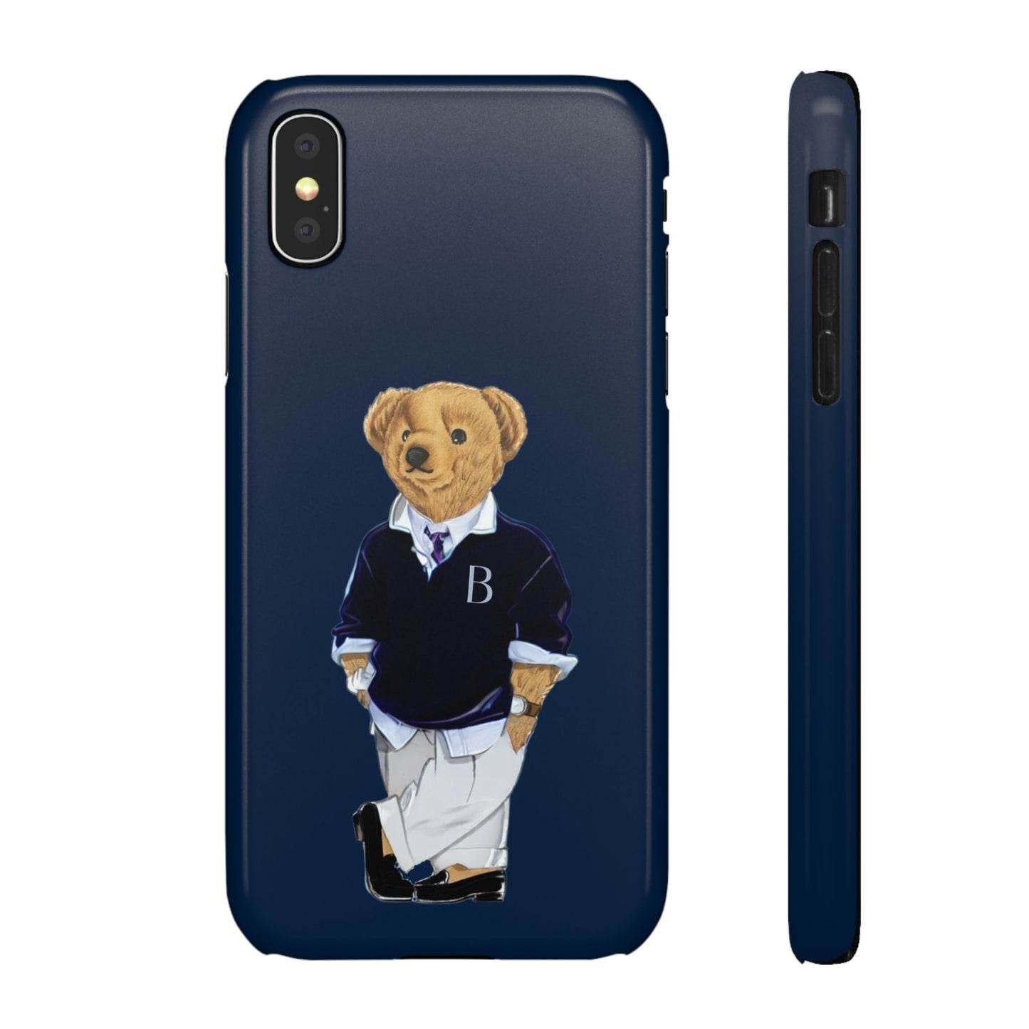 Dark Blue Bear Snap Case – Bold & Stylish