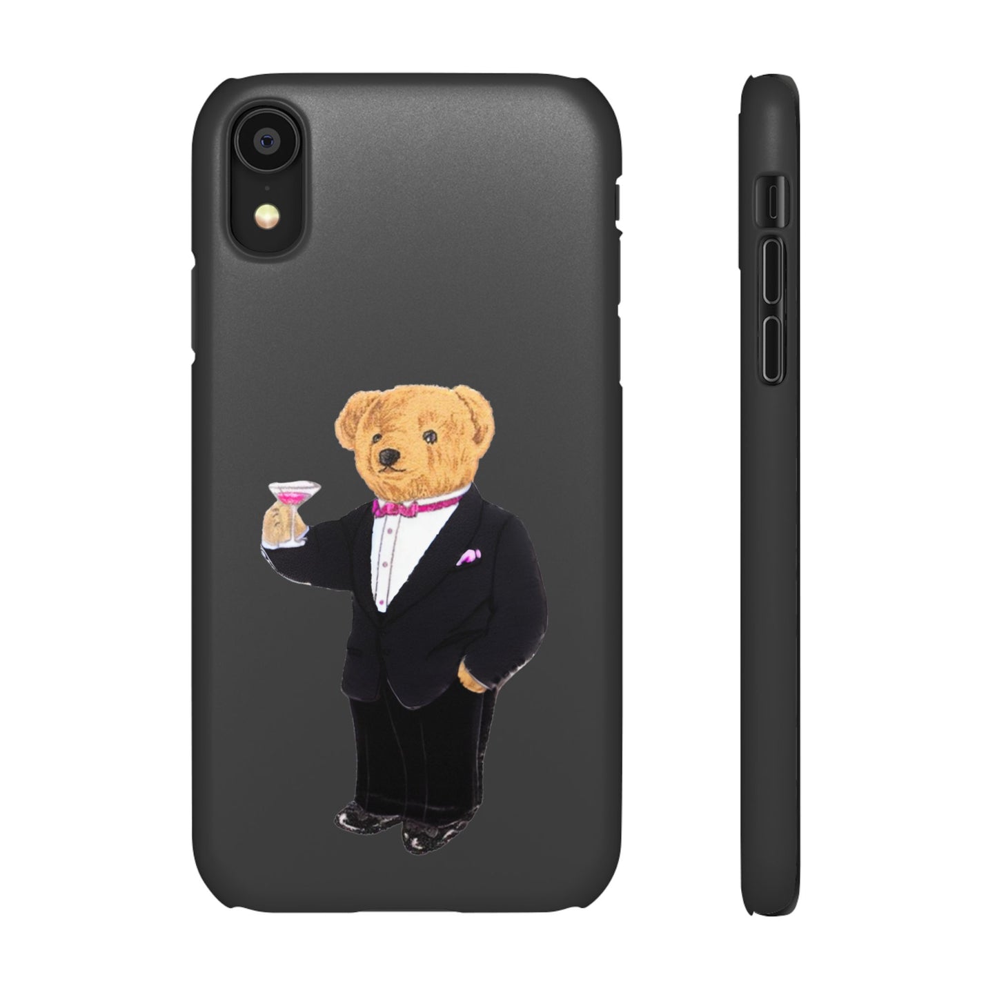 Light Black Bear Snap Case – Bold & Stylish