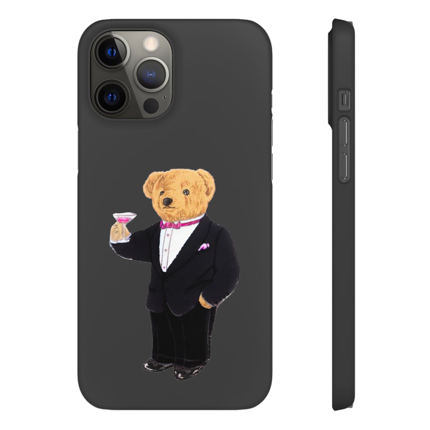 Light Black Bear Snap Case – Bold & Stylish