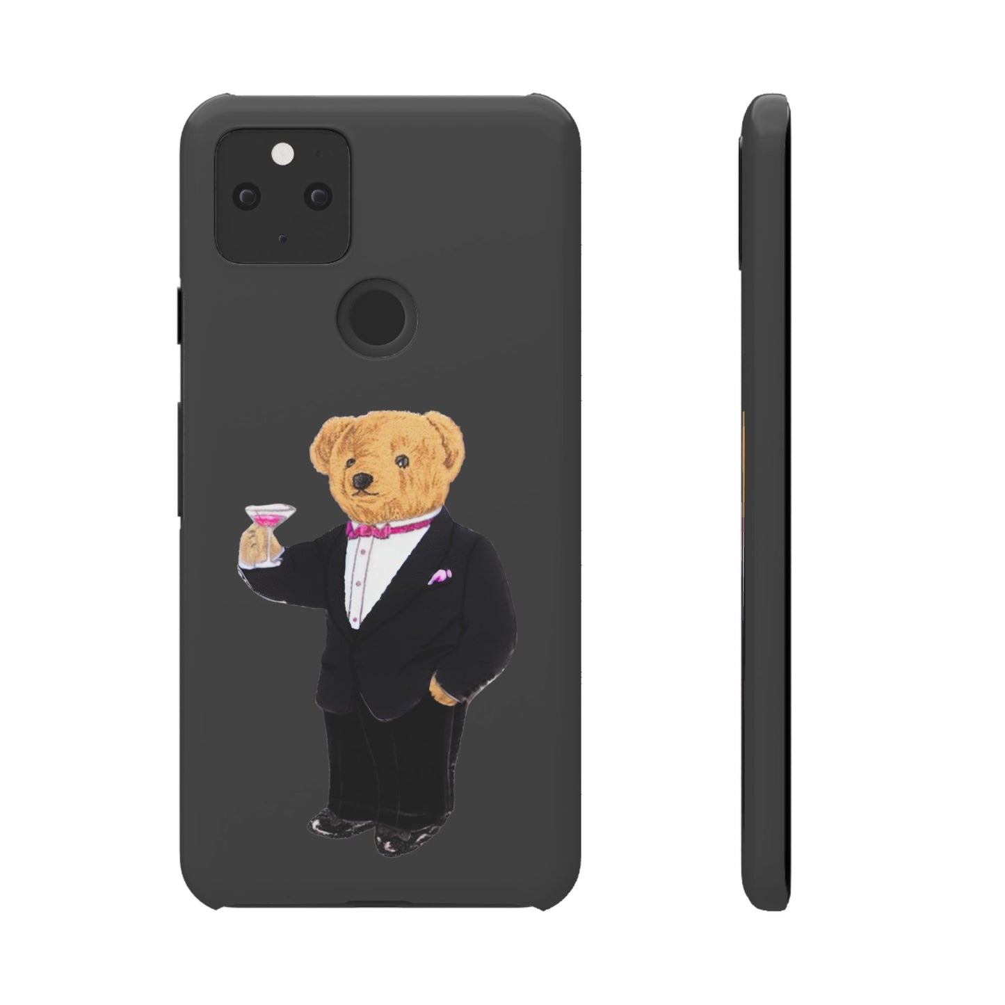 Light Black Bear Snap Case – Bold & Stylish