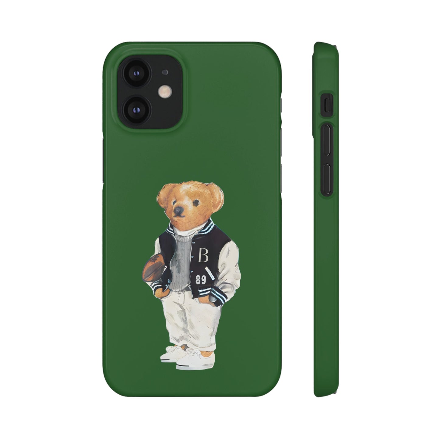 Dark Green Bear Snap Case – Bold & Stylish