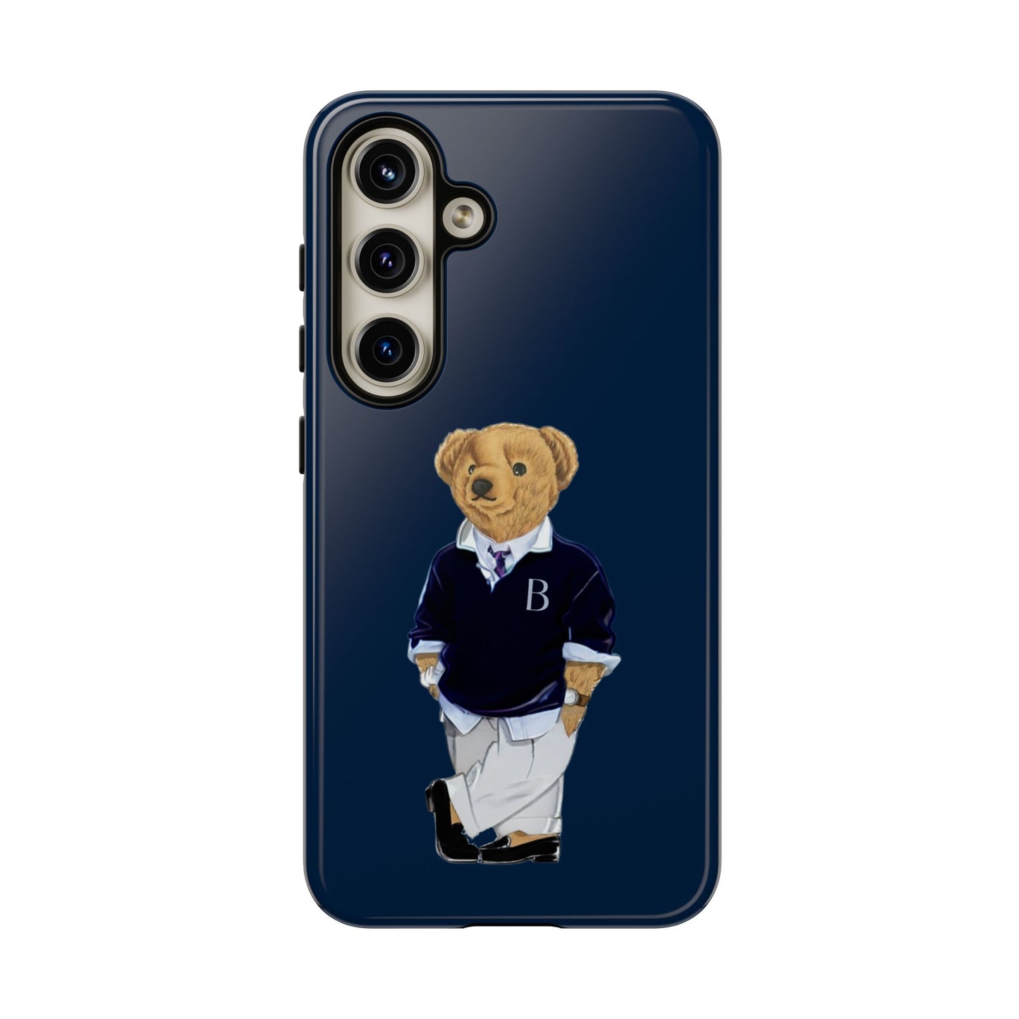 Dark Blue Bear Though Phone Case