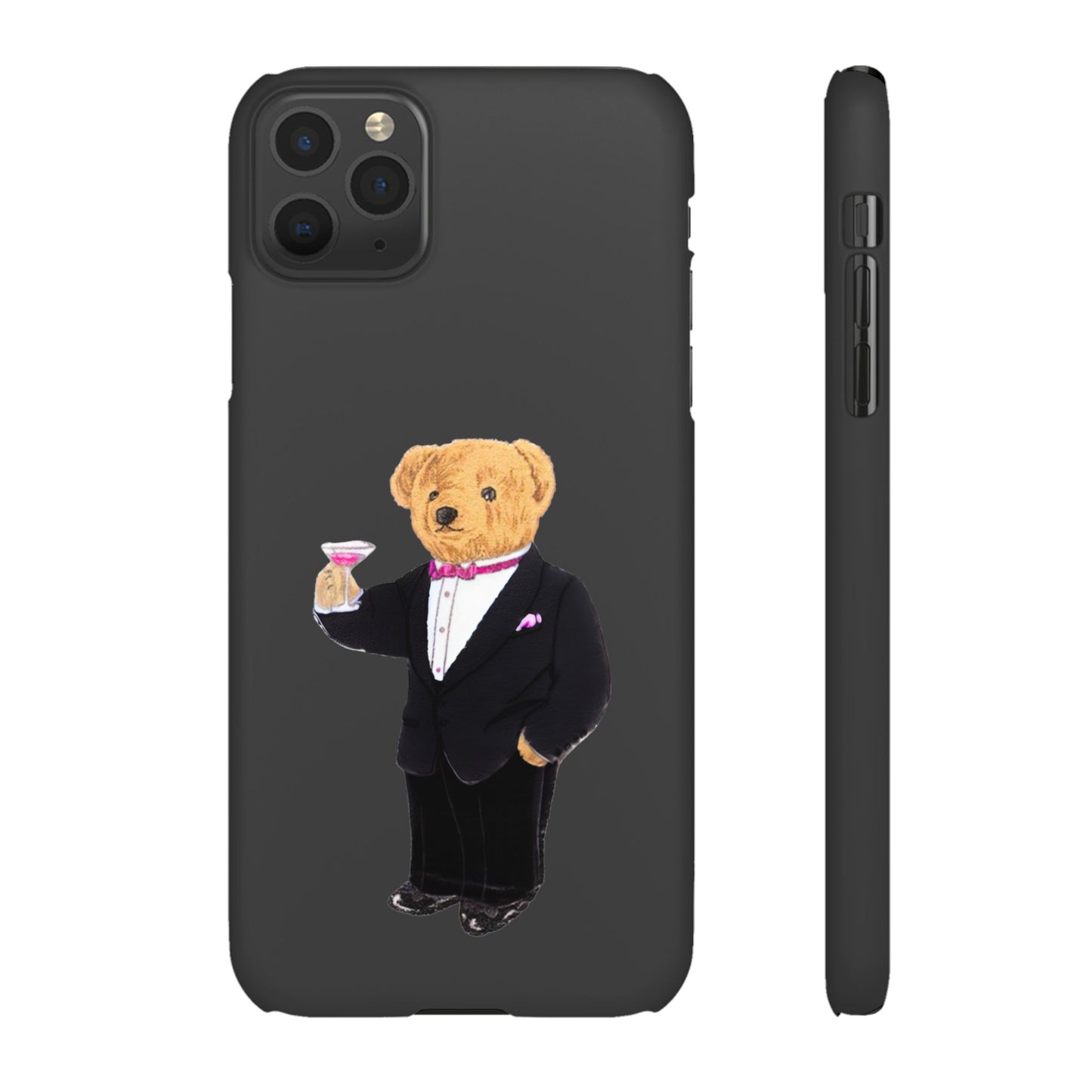 Light Black Bear Snap Case – Bold & Stylish