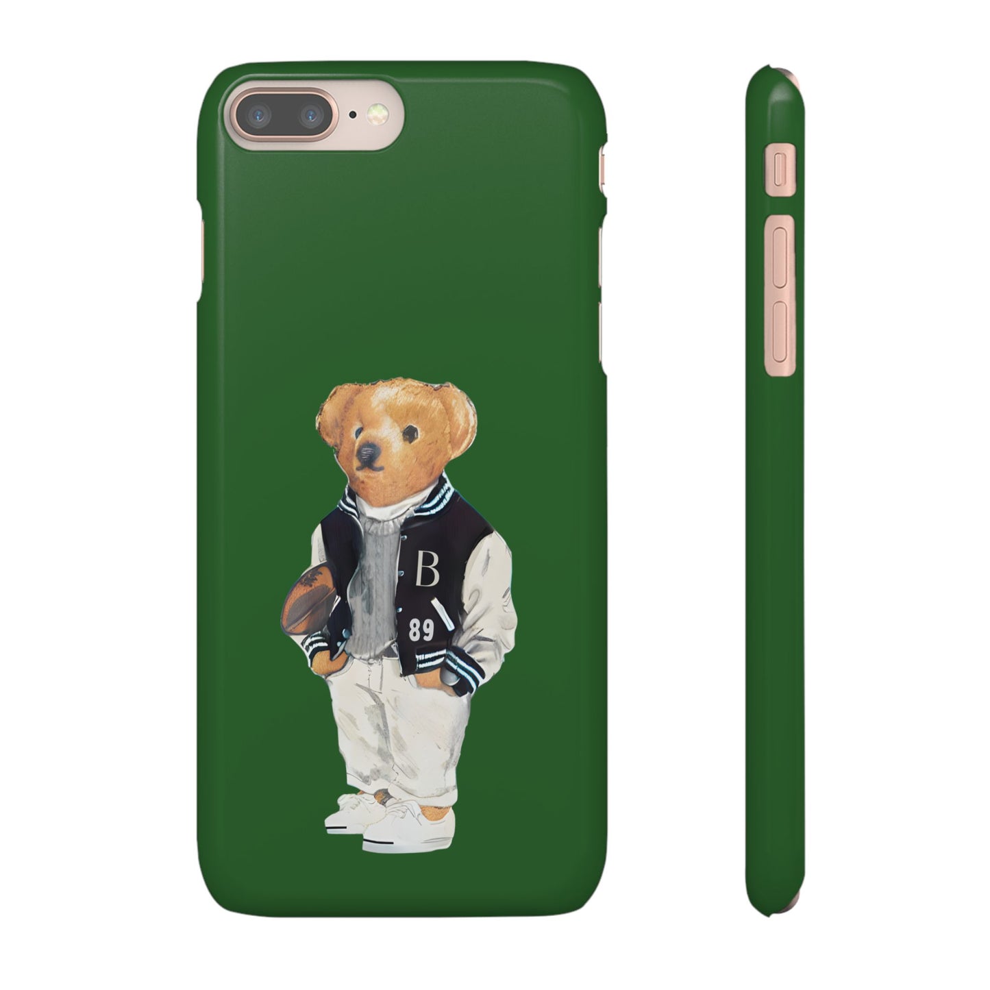 Dark Green Bear Snap Case – Bold & Stylish