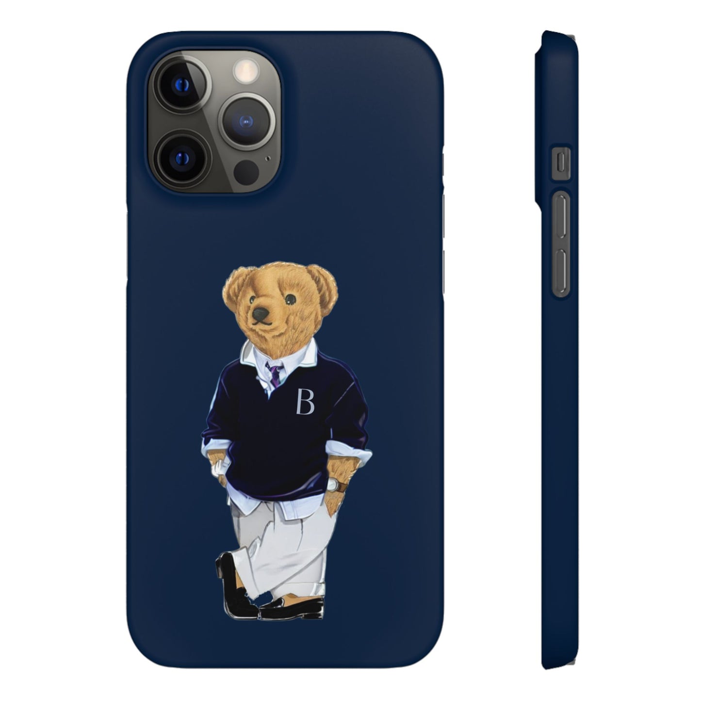 Dark Blue Bear Snap Case – Bold & Stylish