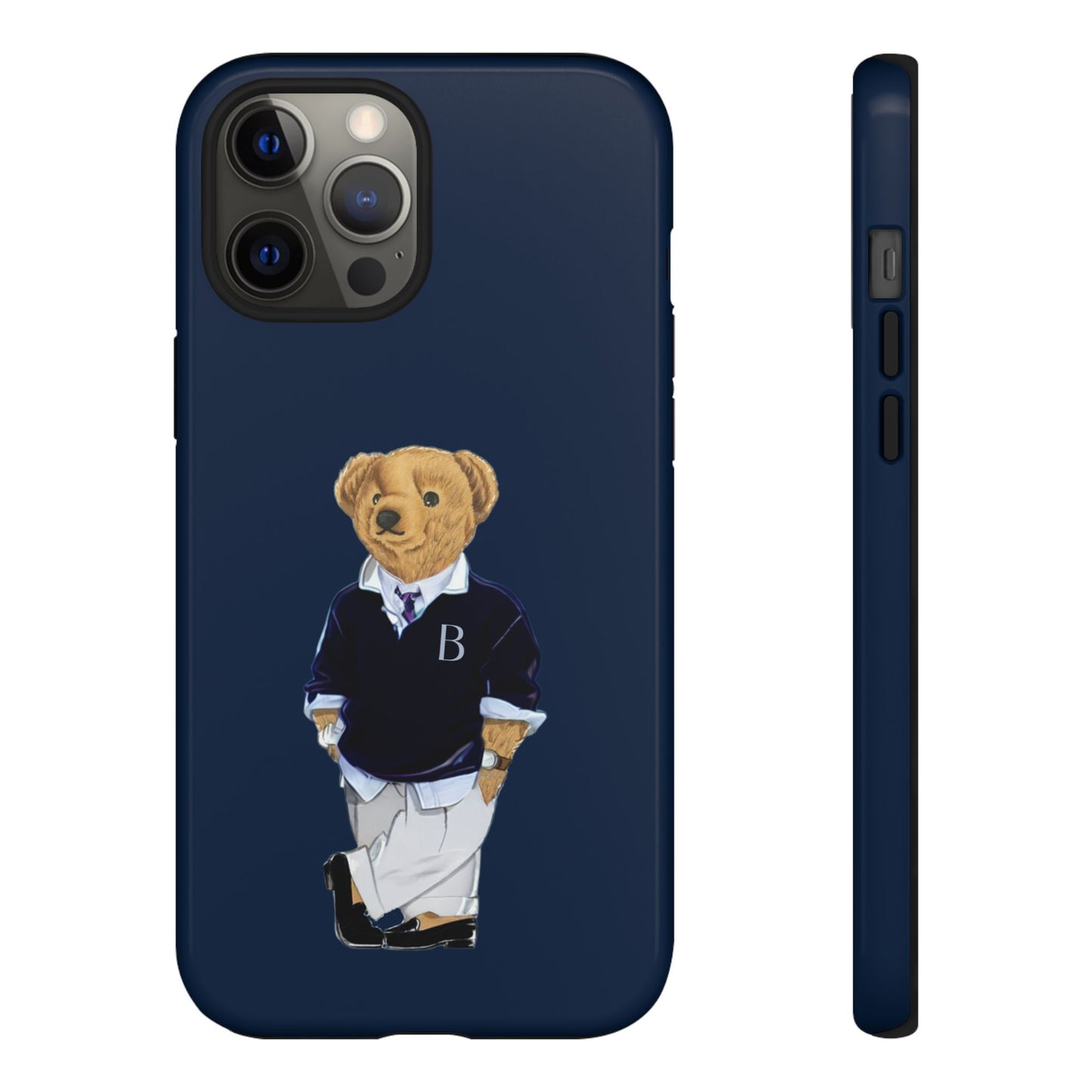 Dark Blue Bear Though Phone Case