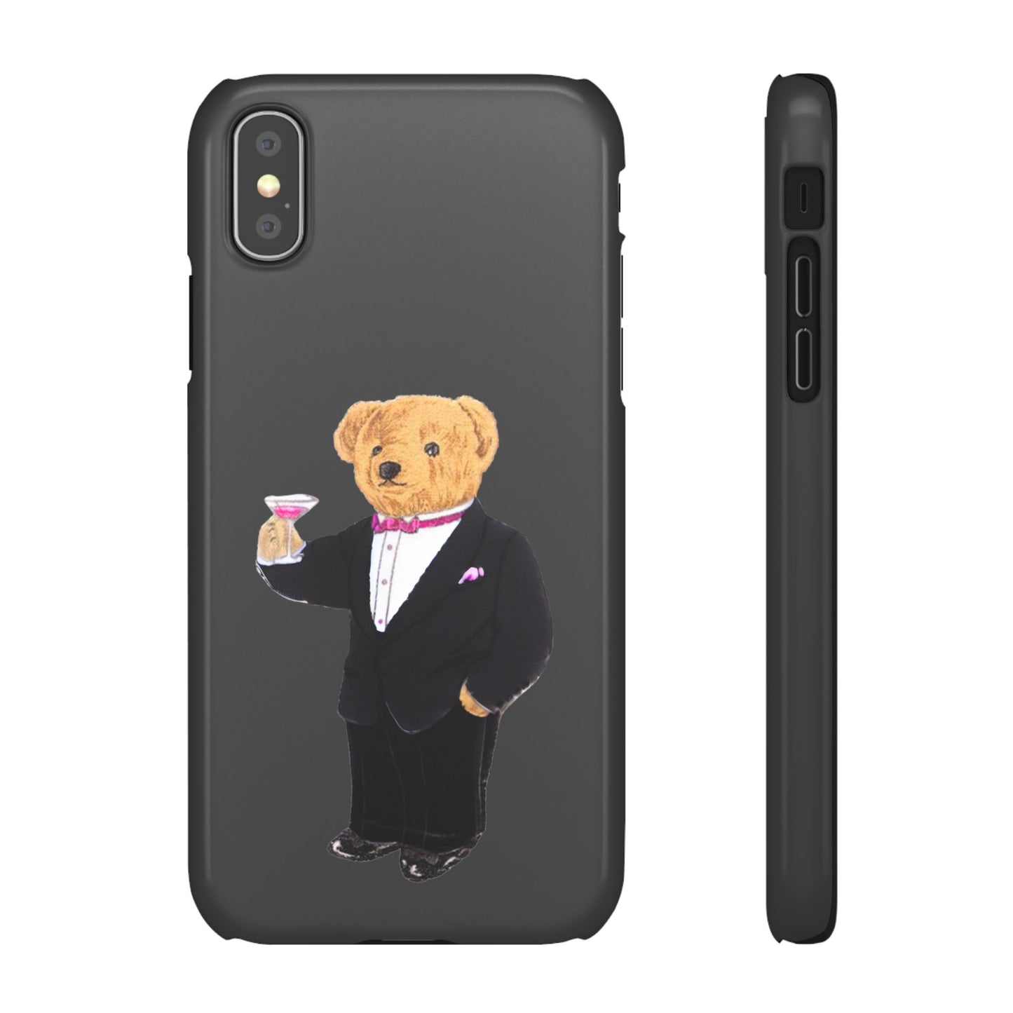 Light Black Bear Snap Case – Bold & Stylish