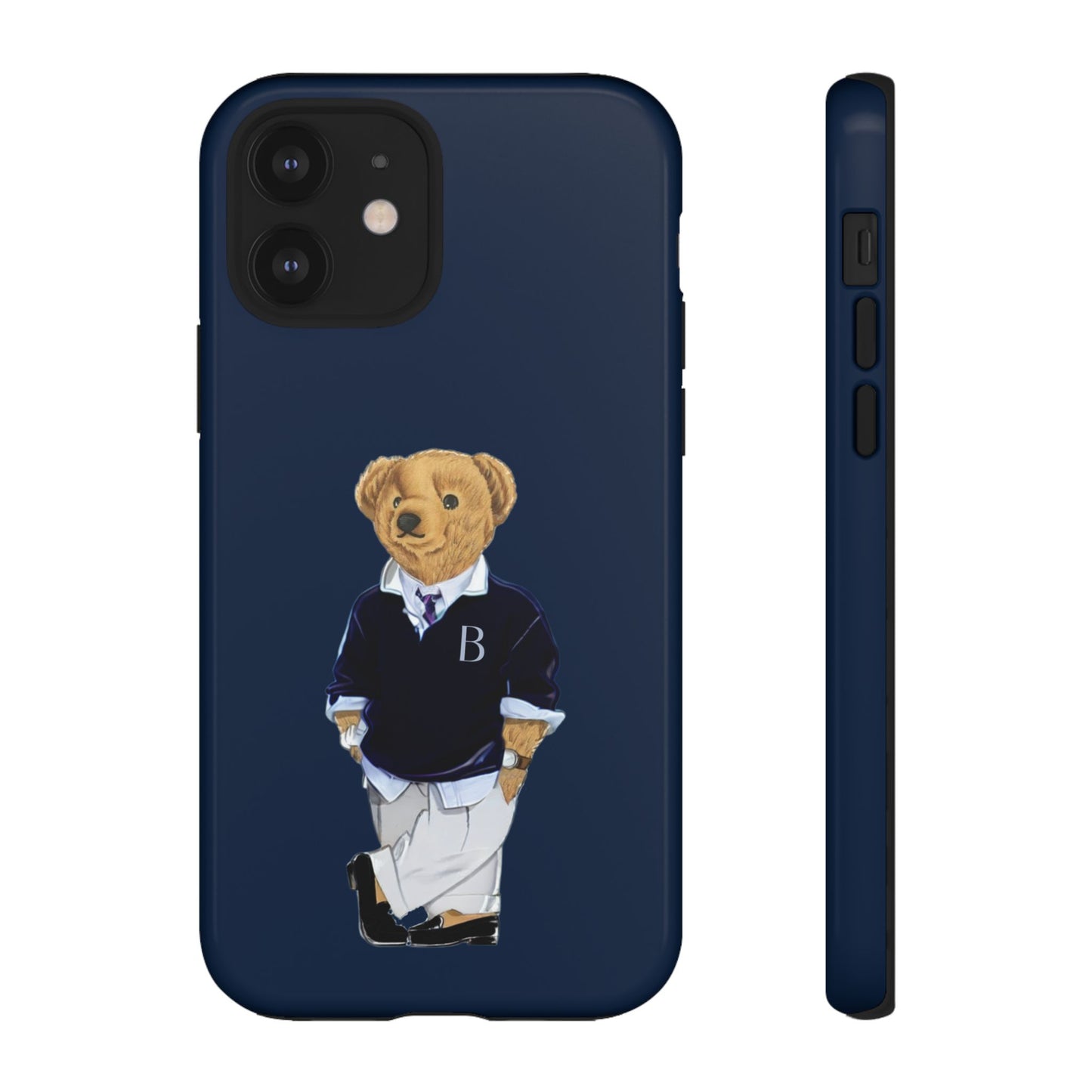 Dark Blue Bear Though Phone Case