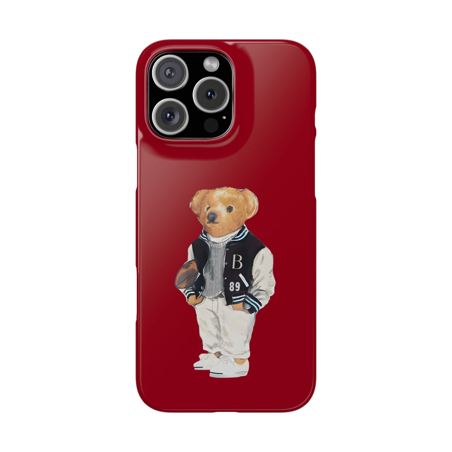 Red Bear Snap Case – Bold & Stylish