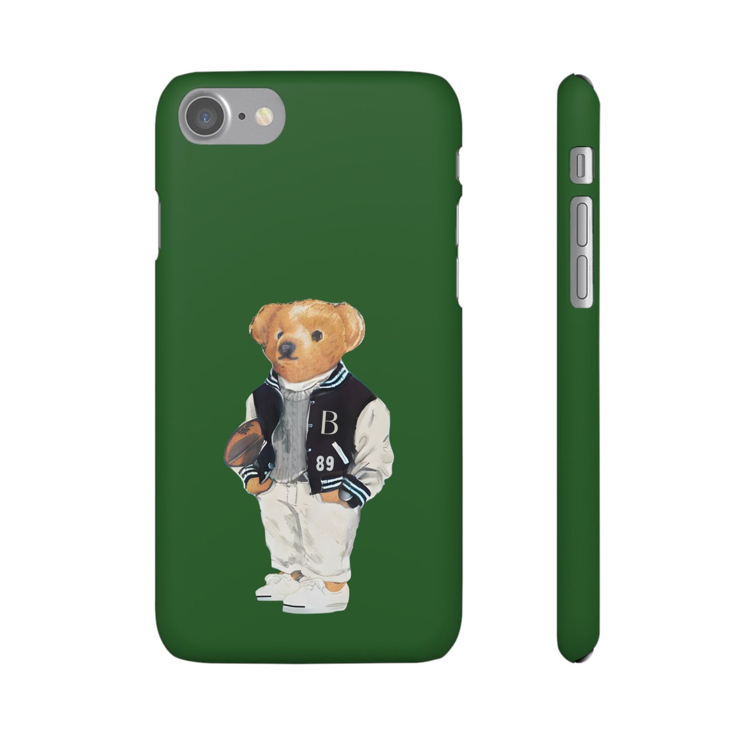 Dark Green Bear Snap Case – Bold & Stylish