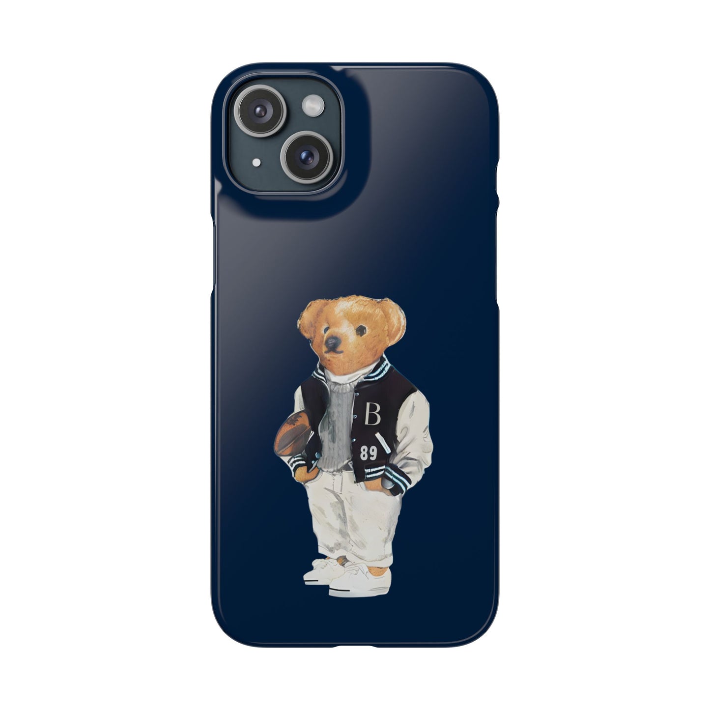 Dark Blue Bear Snap Case – Bold & Stylish