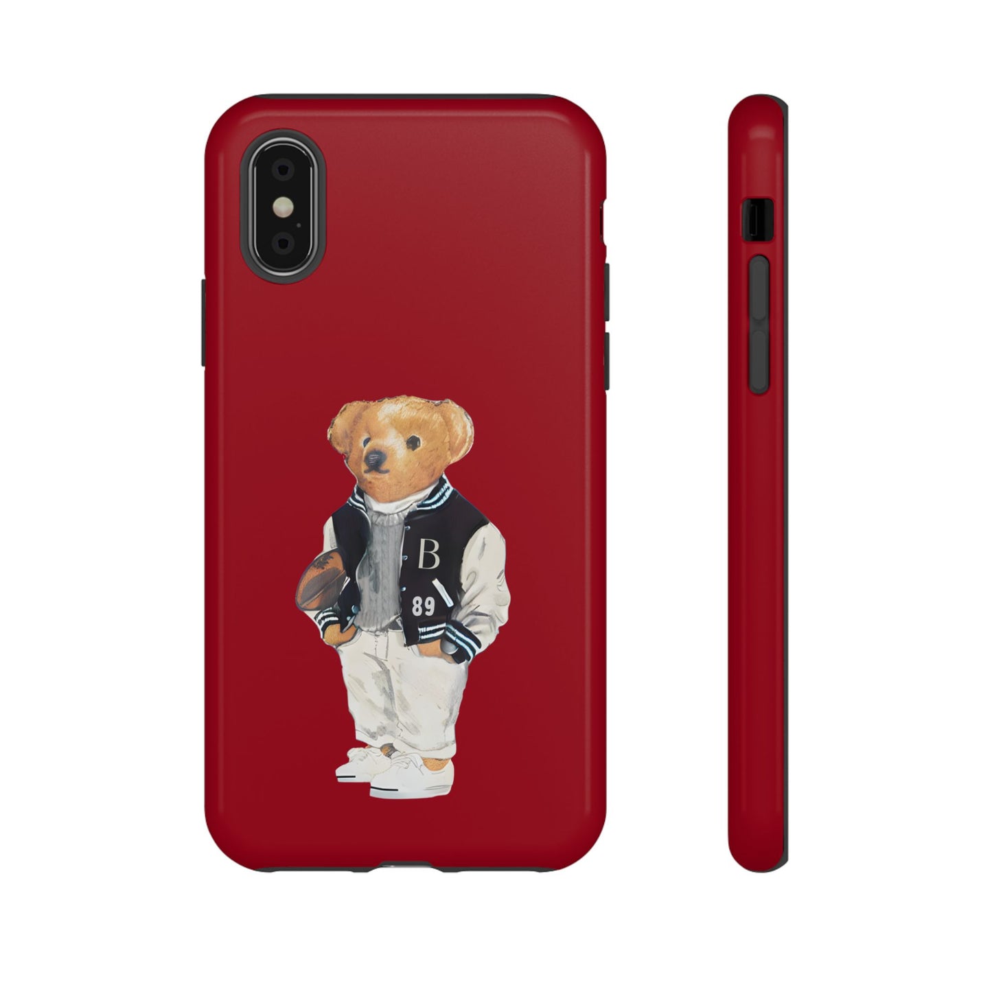 Red Tough Bear Phone Case