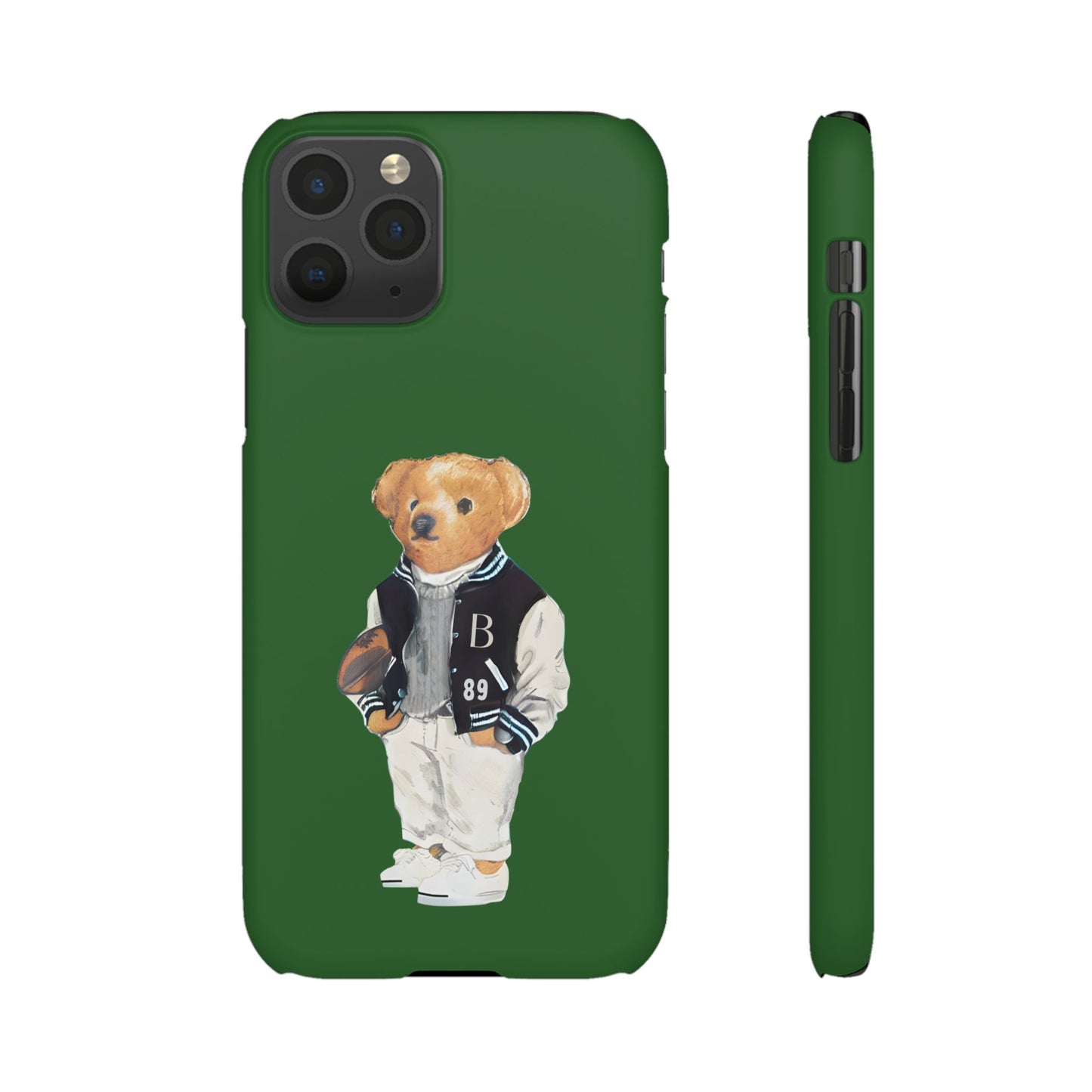 Dark Green Bear Snap Case – Bold & Stylish