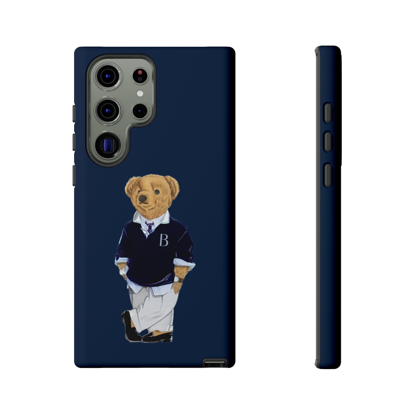 Dark Blue Bear Though Phone Case