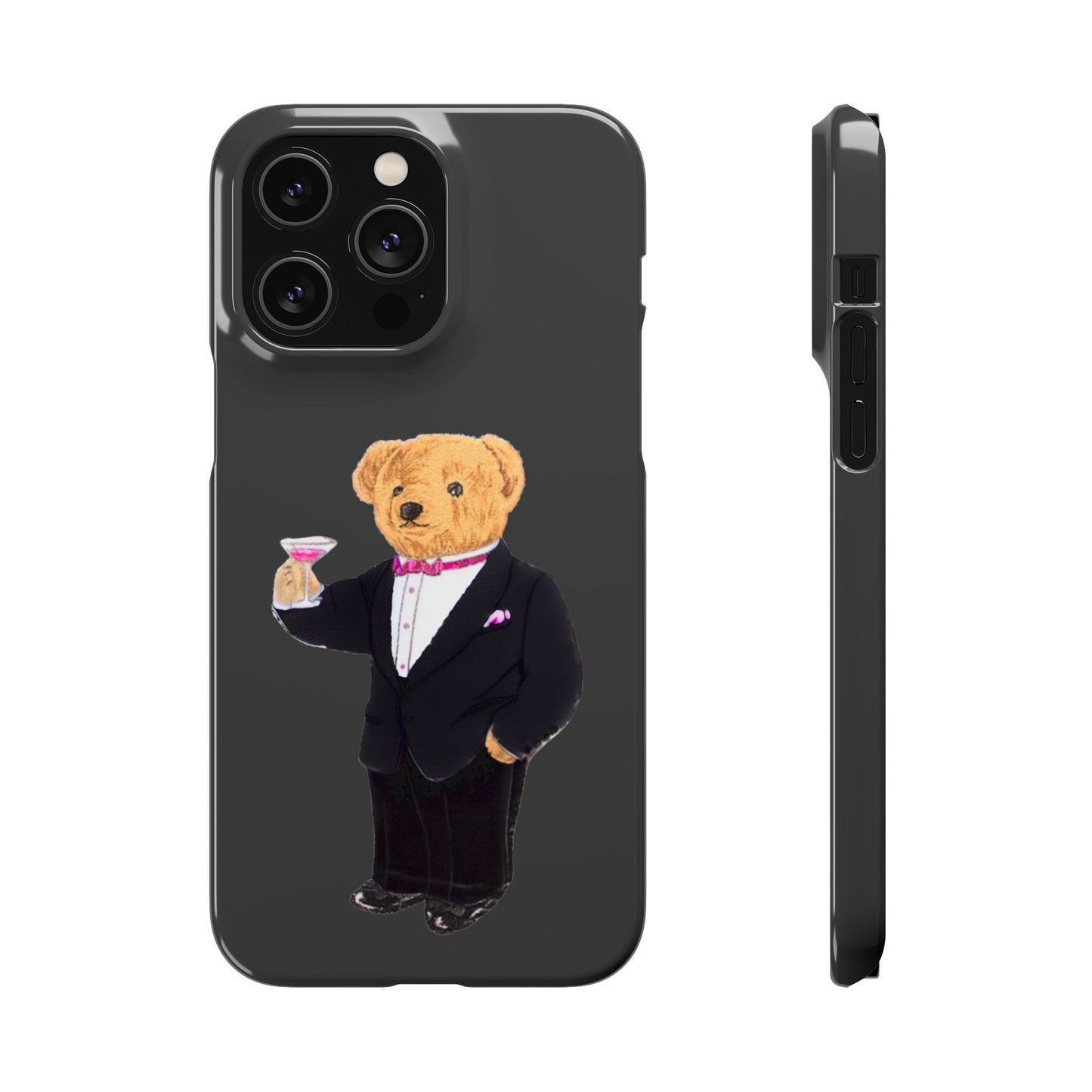 Light Black Bear Snap Case – Bold & Stylish