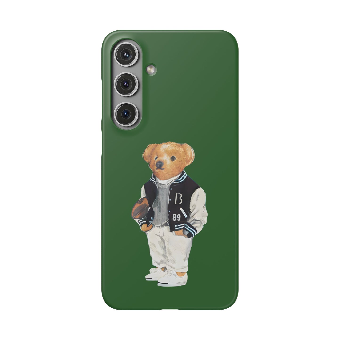 Dark Green Bear Snap Case – Bold & Stylish