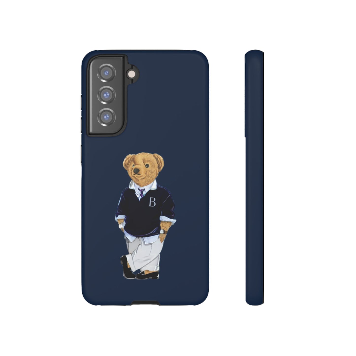 Dark Blue Bear Though Phone Case