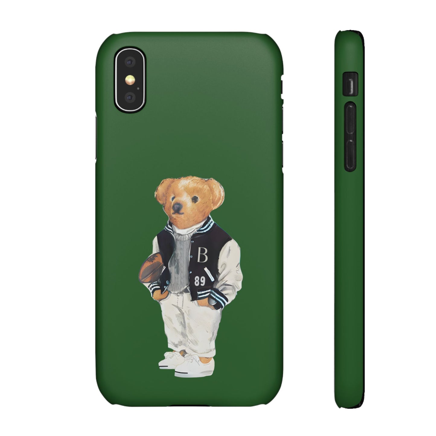 Dark Green Bear Snap Case – Bold & Stylish