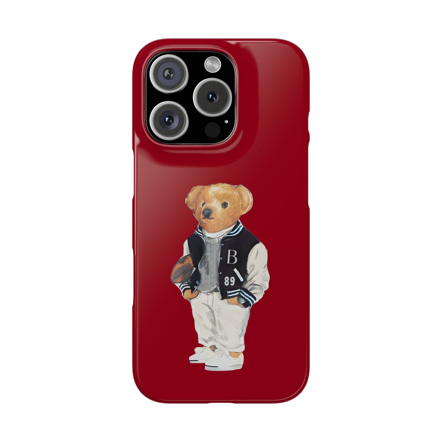 Red Bear Snap Case – Bold & Stylish