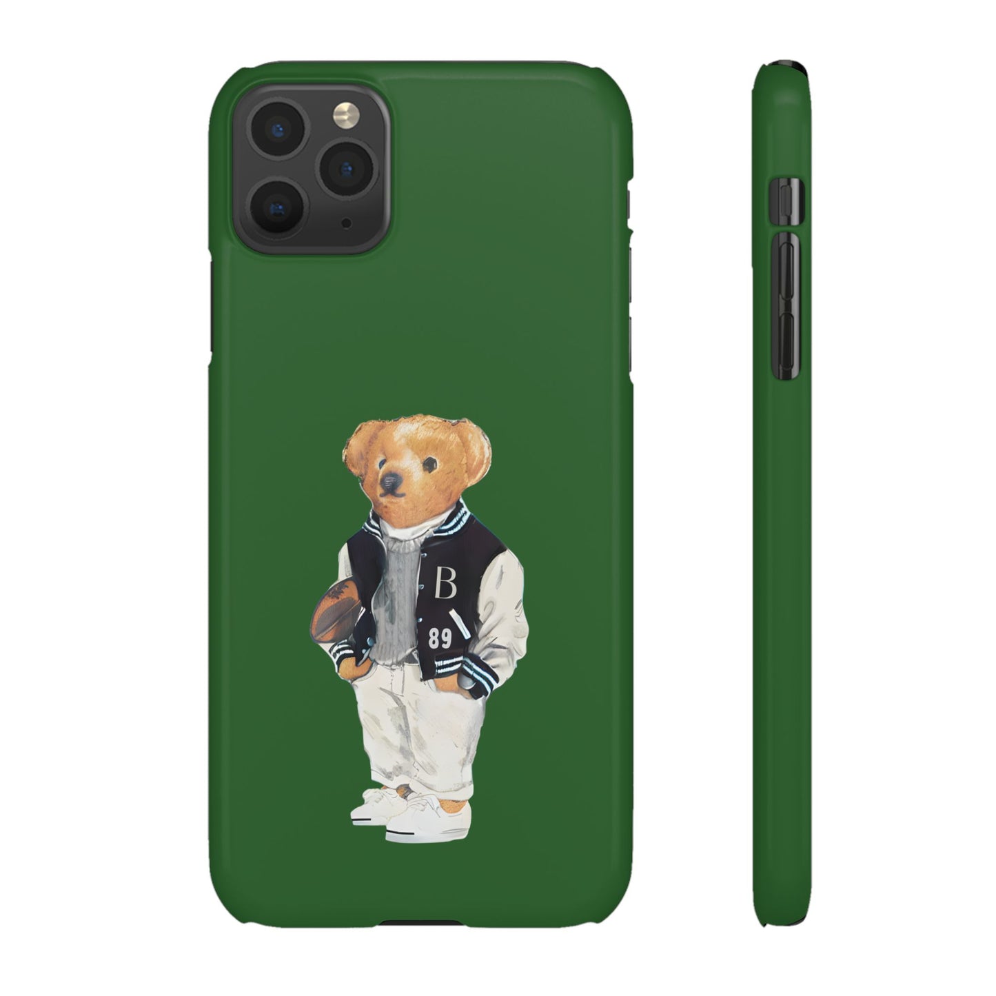 Dark Green Bear Snap Case – Bold & Stylish