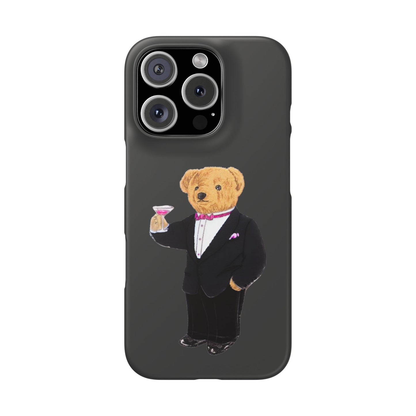 Light Black Bear Snap Case – Bold & Stylish