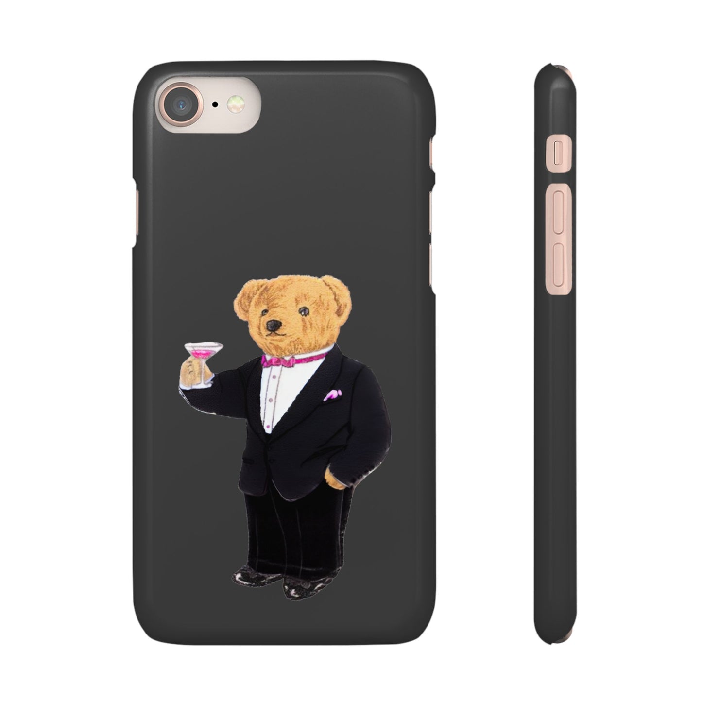 Light Black Bear Snap Case – Bold & Stylish