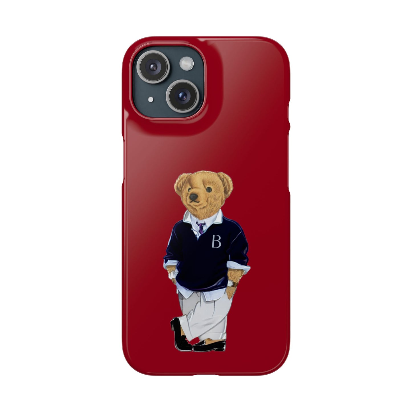 Red Bear Snap Case – Bold & Stylish