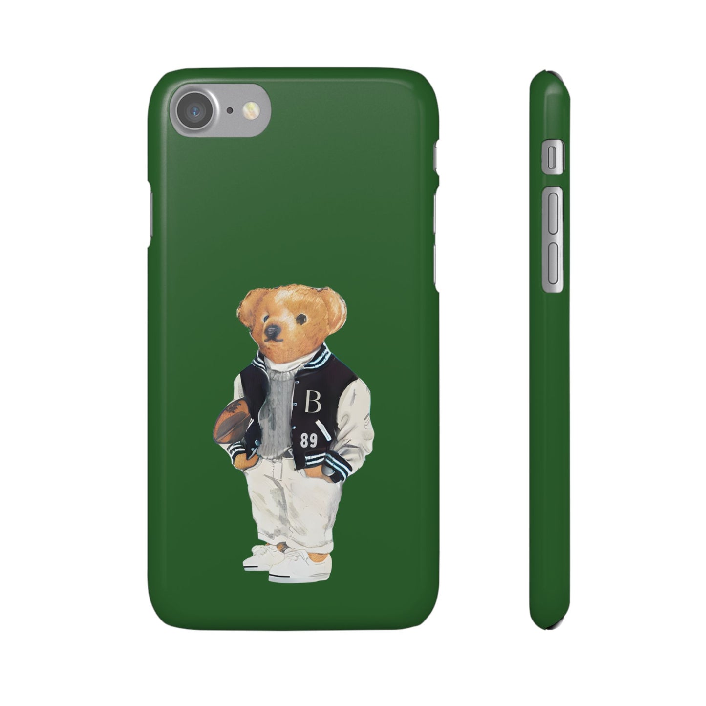 Dark Green Bear Snap Case – Bold & Stylish