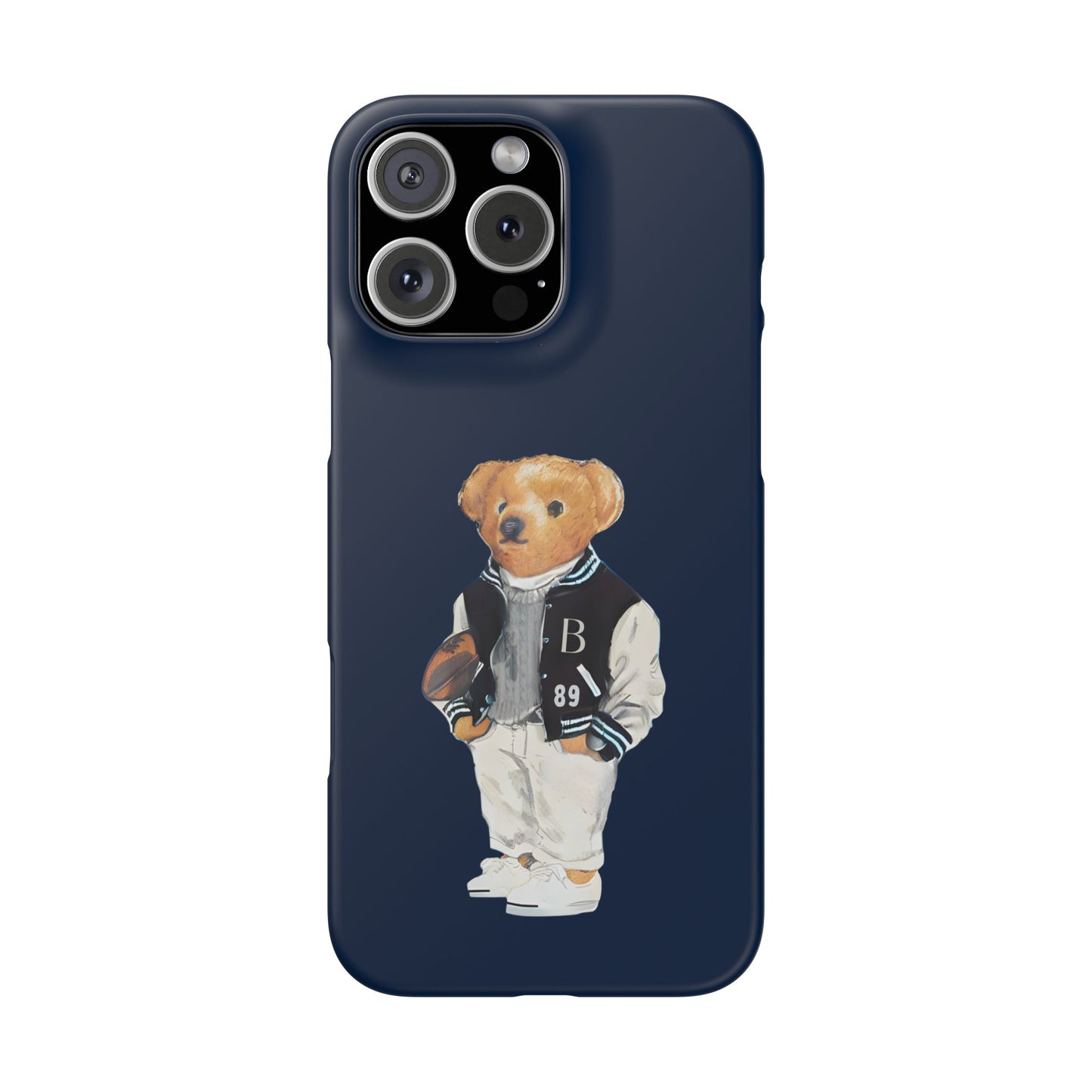 Dark Blue Bear Snap Case – Bold & Stylish