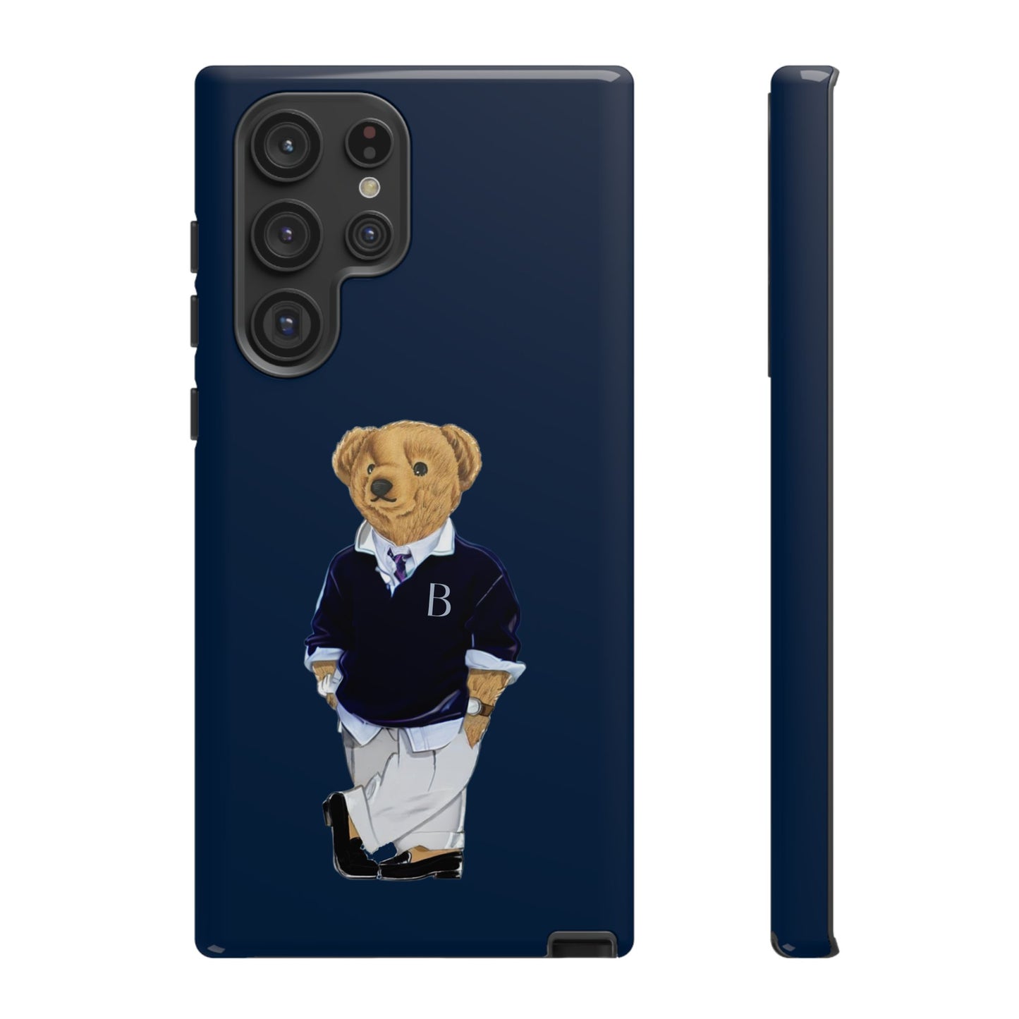 Dark Blue Bear Though Phone Case