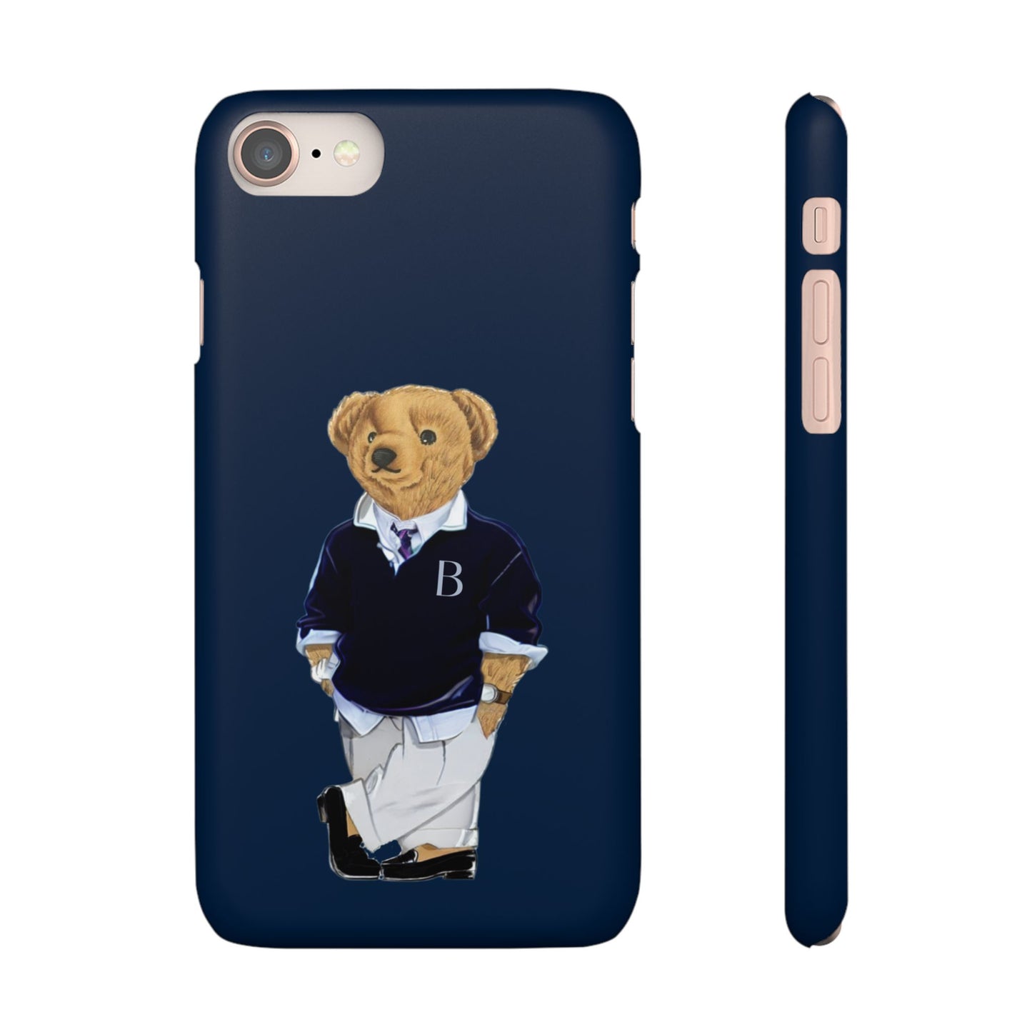 Dark Blue Bear Snap Case – Bold & Stylish