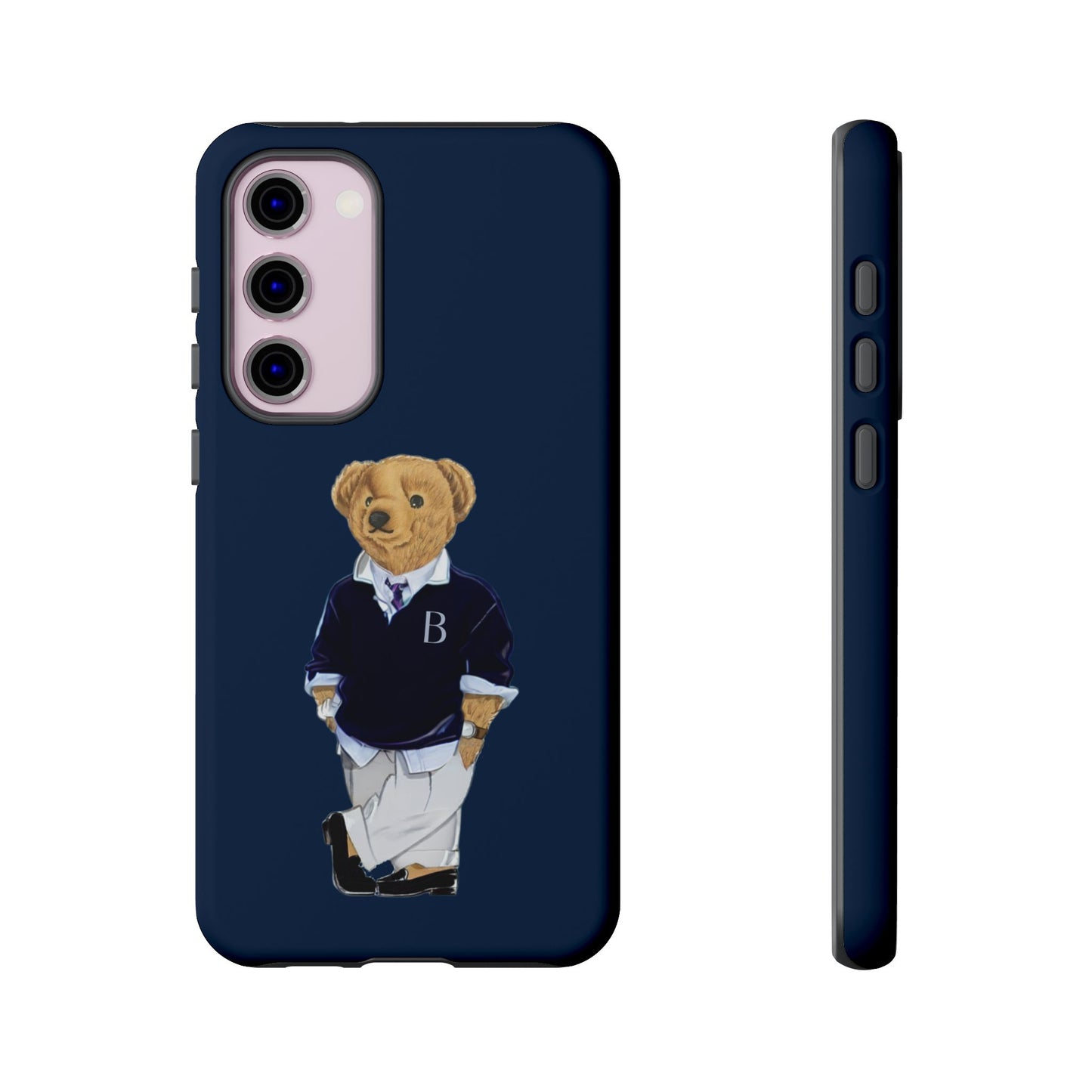 Dark Blue Bear Though Phone Case