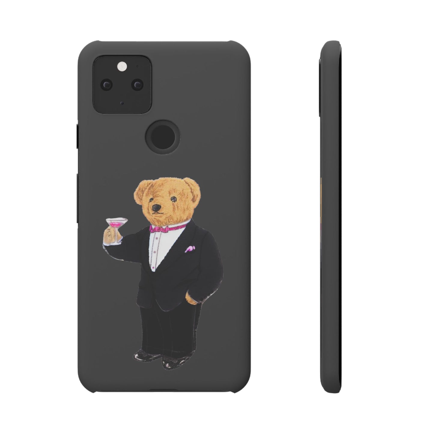 Light Black Bear Snap Case – Bold & Stylish